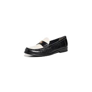 Tory Burch Black and Cream Loafers